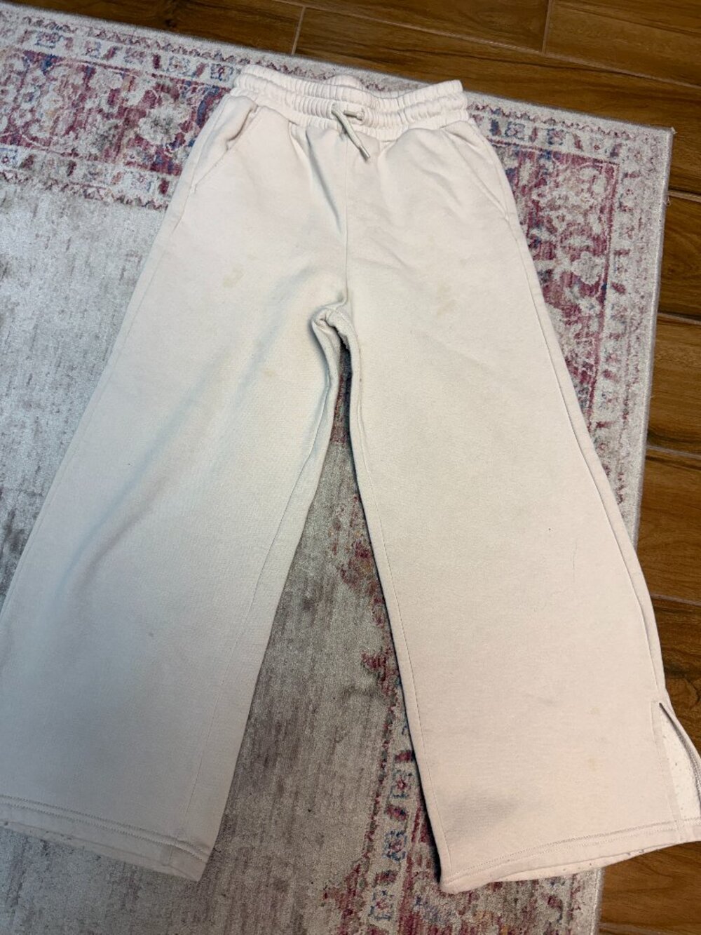 Primark Kids Girls Cream Sweatpants Size 9-10 Years in Good Shape